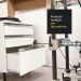 Cozinha Compacta Madesa Diamante com Armário, Balcão e Tampo - Branco/Preto