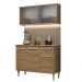 Cozinha Compacta Madesa Emilly 105001 com Armário e Balcão - Rustic