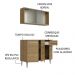 Cozinha Compacta Madesa Emilly 105001 com Armário e Balcão - Rustic