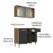 Cozinha Compacta Madesa Emilly 105001 com Armário e Balcão - Rustic/Preto