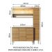 Cozinha Compacta Madesa Emilly Art com Balcão e Armário Vidro Reflex - Rustic