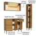 Cozinha Compacta Madesa Emilly Gold com Armário, Balcão e Paneleiro - Rustic