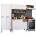 Cozinha Compacta Madesa Emilly Top com Armário e Balcão - Rustic/Branco