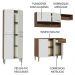 Cozinha Compacta Madesa Emilly Top com Armário e Balcão - Rustic/Branco