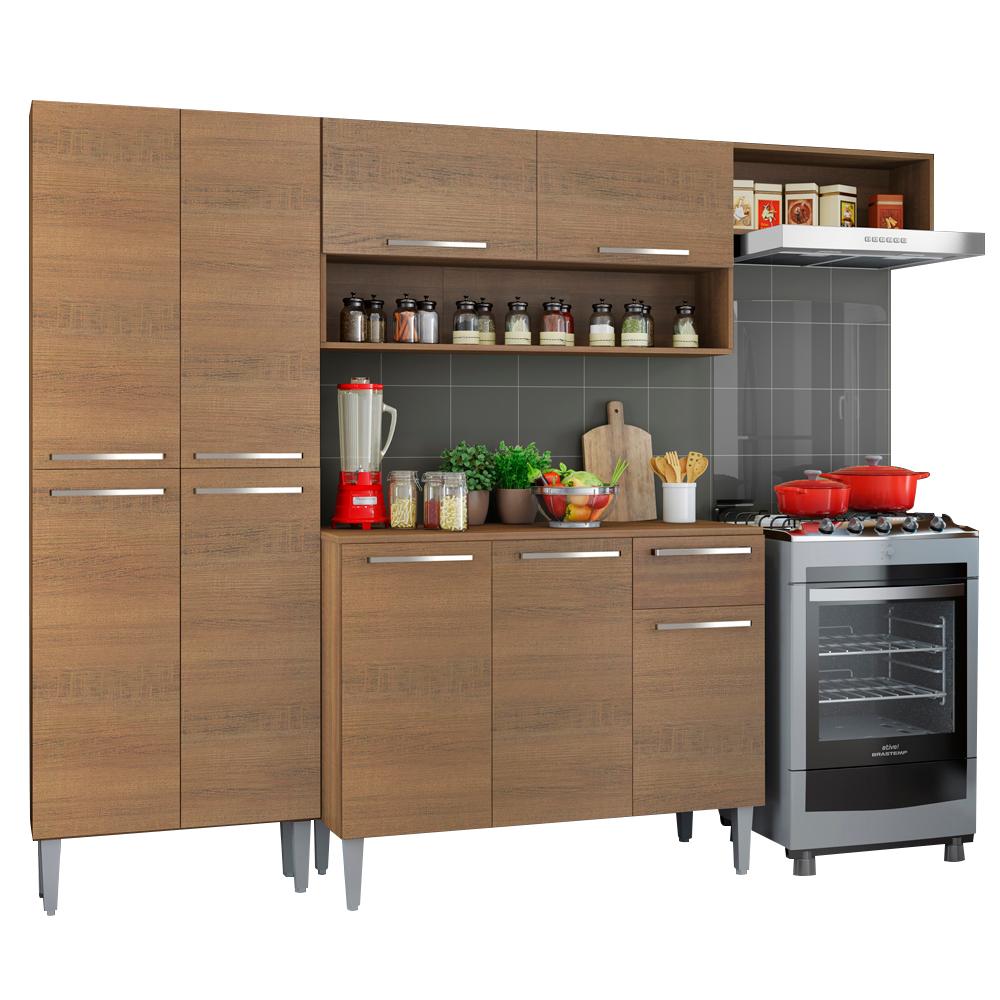Cozinha Compacta Madesa Emilly Top com Armário e Balcão