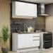 Cozinha Compacta Madesa Glamy 120001 com Armário e Balcão (Sem Tampo e Pia) – Branco