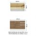Cozinha Compacta Madesa Glamy 120002 com Armário e Balcão (Sem Tampo e Pia) - Branco/Rustic