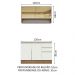 Cozinha Compacta Madesa Glamy 120002 com Armário e Balcão (Sem Tampo e Pia) - Rustic/Branco