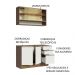 Cozinha Compacta Madesa Glamy 120002 com Armário e Balcão (Sem Tampo e Pia) - Rustic/Branco