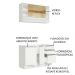 Cozinha Compacta Madesa Glamy 120002 com Armário e Balcão (Sem Tampo e Pia) – Branco