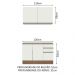 Cozinha Compacta Madesa Glamy 120003 com Armário e Balcão (Sem Tampo e Pia) - Rustic/Branco