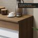 Cozinha Compacta Madesa Glamy 150001 com Armário e Balcão (Com Tampo) - Rustic/Branco
