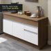 Cozinha Compacta Madesa Glamy 150001 com Armário e Balcão (Com Tampo) - Rustic/Branco