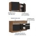 Cozinha Compacta Madesa Glamy 150001 com Armário e Balcão (Com Tampo) - Rustic/Preto