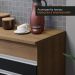 Cozinha Compacta Madesa Glamy 150001 com Armário e Balcão (Com Tampo) - Rustic/Preto