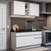 Cozinha Compacta Madesa Glamy 150002 com Armário e Balcão (Sem Tampo e Pia) - Branco