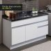 Cozinha Compacta Madesa Glamy 150002 com Armário e Balcão (Sem Tampo e Pia) - Branco