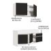 Cozinha Compacta Madesa Glamy 150002 com Armário e Balcão (Sem Tampo e Pia) - Branco/Preto