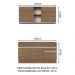 Cozinha Compacta Madesa Glamy 150002 com Armário e Balcão (Sem Tampo e Pia) - Rustic