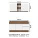 Cozinha Compacta Madesa Glamy 150002 com Armário e Balcão (Sem Tampo e Pia) - Rustic/Branco