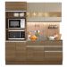 Cozinha Compacta Madesa Helen 6 Portas 2 Gavetas (Sem Tampo e Pia) - Rustic/Crema