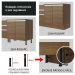 Cozinha Compacta Madesa Helen 6 Portas 2 Gavetas (Sem Tampo e Pia) - Rustic/Crema