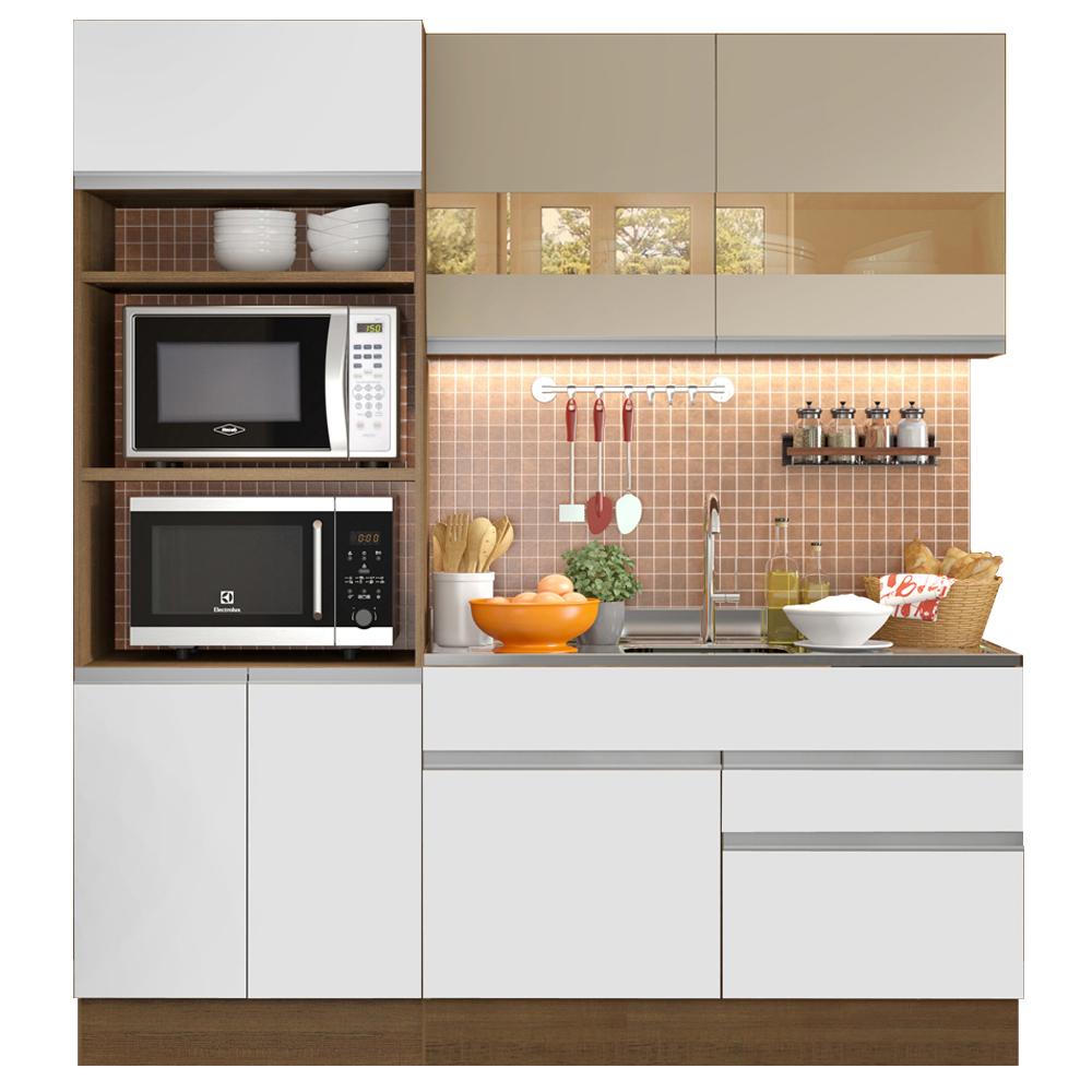 Cozinha Compacta Madesa Helen 6 Portas 2 Gavetas (Sem Tampo e Pia)