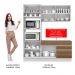Cozinha Compacta Madesa Lívia 6 Portas 2 Gavetas (Sem Tampo e Pia) - Branco/Rustic