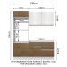 Cozinha Compacta Madesa Lívia 6 Portas 2 Gavetas (Sem Tampo e Pia) - Branco/Rustic/Branco