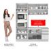 Cozinha Compacta Madesa Laura 7 Portas 3 Gavetas (Sem Tampo e Pia) - Branco
