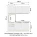 Cozinha Compacta Madesa Lux com Armário e Balcão 5 Portas 3 Gavetas - Branco/Branco Veludo