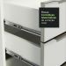 Cozinha Compacta Madesa Lux com Armário e Balcão 5 Portas 3 Gavetas - Branco/Branco Veludo