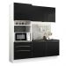 Cozinha Compacta Madesa Lux com Armário e Balcão 5 Portas 3 Gavetas - Branco/Preto