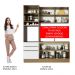 Cozinha Compacta Madesa Lux com Armário e Balcão 5 Portas 3 Gavetas - Rustic/Branco Veludo