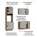 Cozinha Compacta Madesa Lux com Armário e Balcão 5 Portas 3 Gavetas - Rustic/Cinza