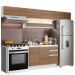 Cozinha Compacta Madesa Marina Com Armário e Balcão (Sem Tampo e Pia) - Branco/Rustic