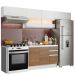 Cozinha Compacta Madesa Marina Com Armário e Balcão (Sem Tampo e Pia) - Branco/Rustic/Branco