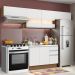 Cozinha Compacta Madesa Marina Com Armário e Balcão (Sem Tampo e Pia) - Rustic/Branco