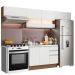 Cozinha Compacta Madesa Marina Com Armário e Balcão (Sem Tampo e Pia) - Rustic/Branco