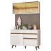 Cozinha Compacta Madesa Reims 120001 com Armário e Balcão - Branco