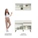 Cozinha Compacta Madesa Reims 120001 com Armário e Balcão - Branco