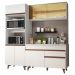Cozinha Compacta Madesa Reims 190002 com Armário e Balcão - Branco