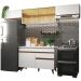 Cozinha Compacta Madesa Reims 260003 com Armário e Balcão - Branco