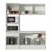 Cozinha Compacta Madesa Topazio Pop com Armário, Balcão e Tampo - Branco