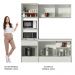 Cozinha Compacta Madesa Topazio Pop com Armário, Balcão e Tampo - Branco