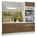 Cozinha Compacta Madesa Topazio Pop com Armário, Balcão e Tampo - Branco/Rustic