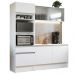 Cozinha Compacta Madesa Topazio com Balcão e Tampo - Branco
