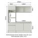 Cozinha Compacta Madesa Topazio com Balcão e Tampo - Branco