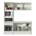 Cozinha Compacta Madesa Topazio com Balcão e Tampo - Branco