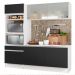 Cozinha Compacta Madesa Topazio com Balcão e Tampo - Branco/Preto